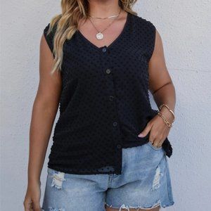 NEW SHEIN Plus Swiss Dot Chiffon Blouse